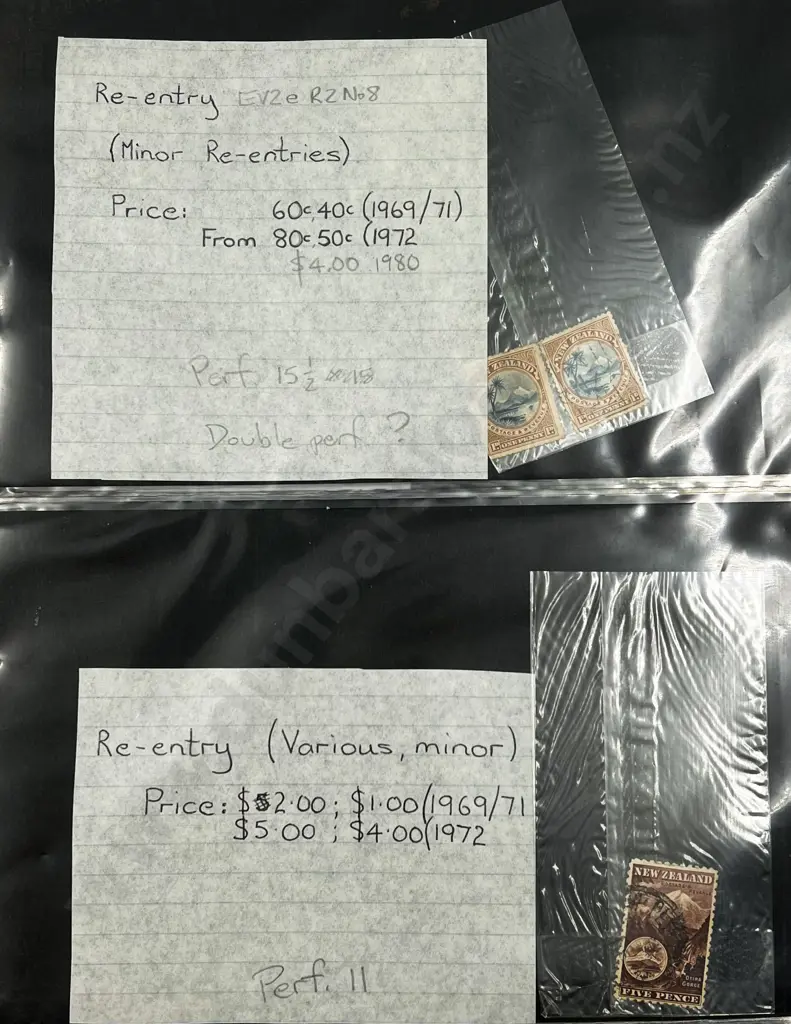 NZ Album Collection Stamp Flaws Image 1++