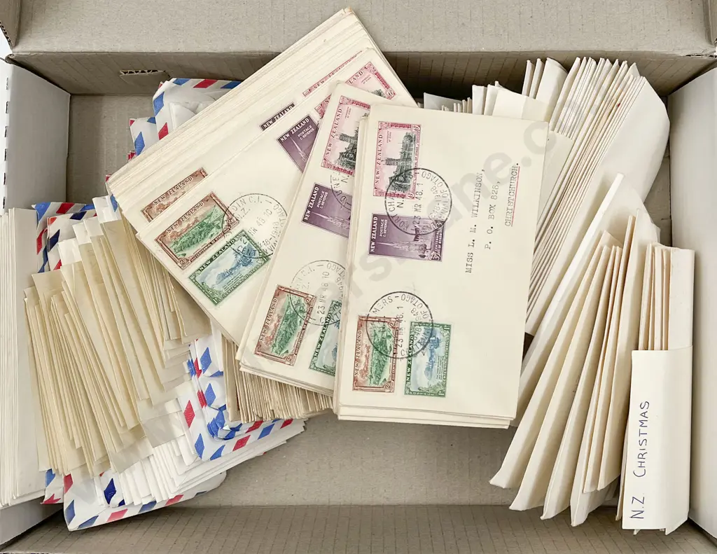 Qty NZ Pre-Decimal and Early Decimal Envelope Sorted Stamps Image 1++