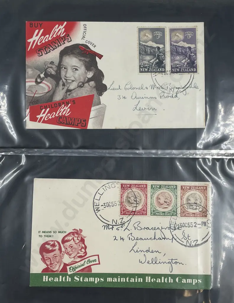 NZ Album Mainly Pre-Decimal FDC's Image 1++