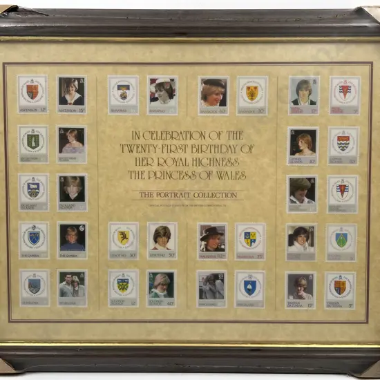 Two Framed Spink Collections Ltd The Portrait and Marriage Stamp Collections