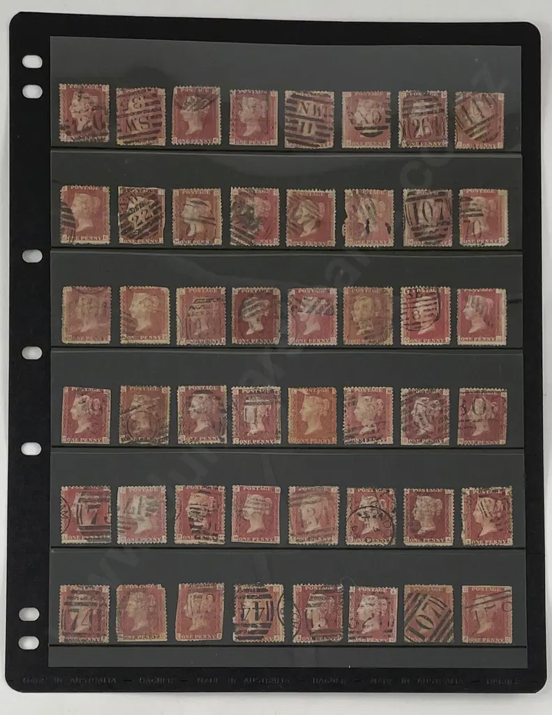 UK Two Sheets Penny Red Stamps Image 1++