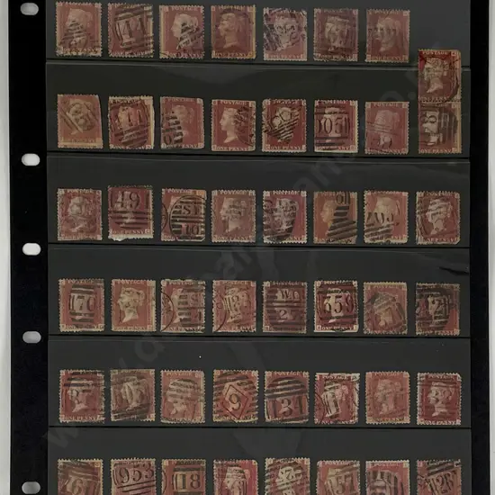UK Two Sheets Penny Red Stamps