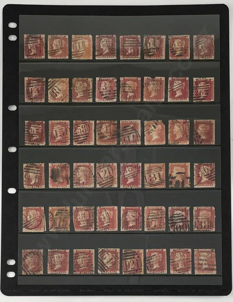UK Two Sheets Penny Red Stamps Image 1++