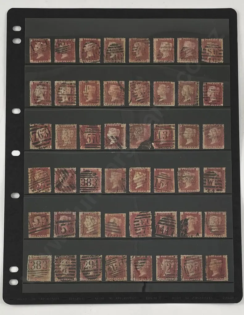 UK Two Sheets Penny Red Stamps Image 1++