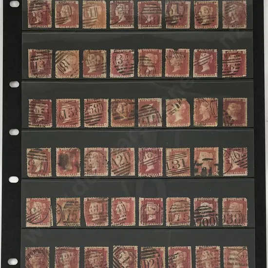 UK Two Sheets Penny Red Stamps