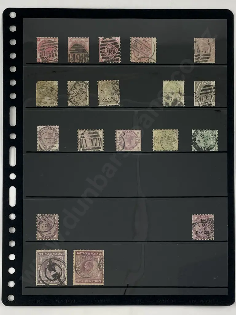 UK Two Sheets 1862-83 Plate Numbers and Various Image 1++