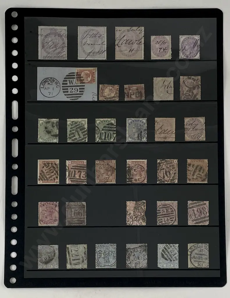 UK Two Sheets 1862-83 Plate Numbers and Various Image 1++