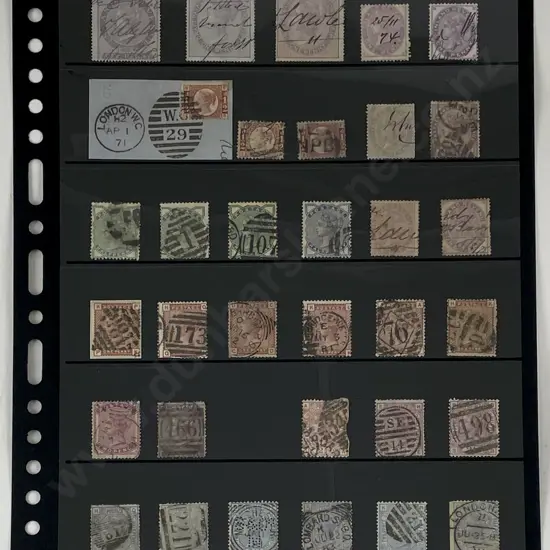 UK Two Sheets 1862-83 Plate Numbers and Various