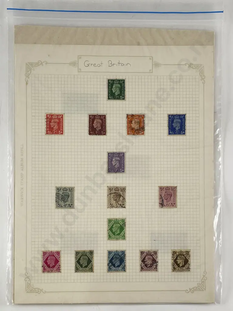 UK Two Sheets Queen Victoria One Penny Inland Revenue Image 1++