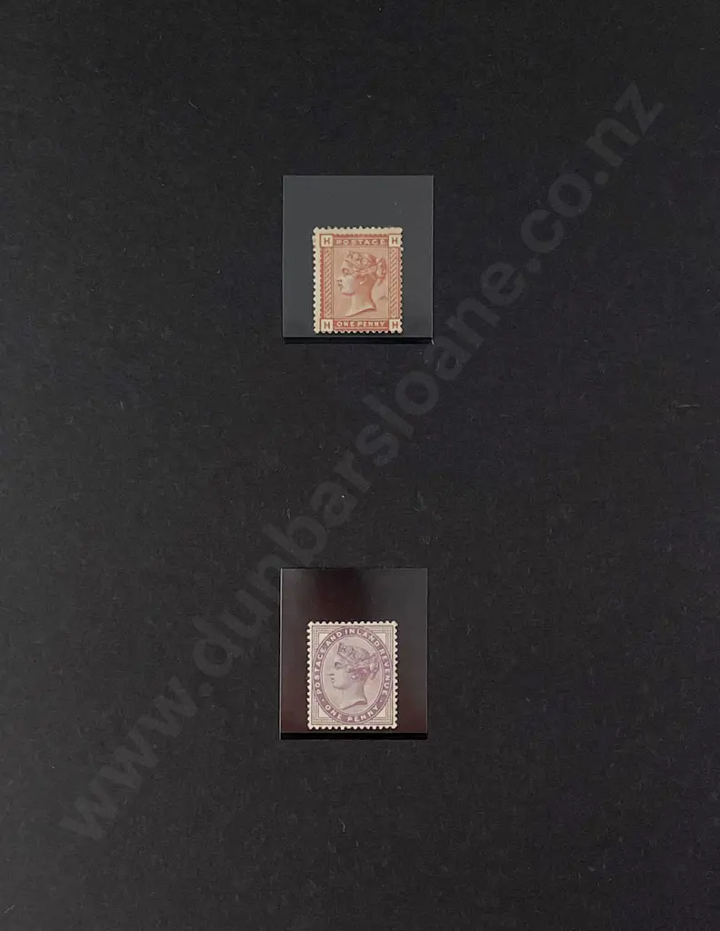 UK Queen Victoria Plate Numbers One Penny HHHH Image 1++