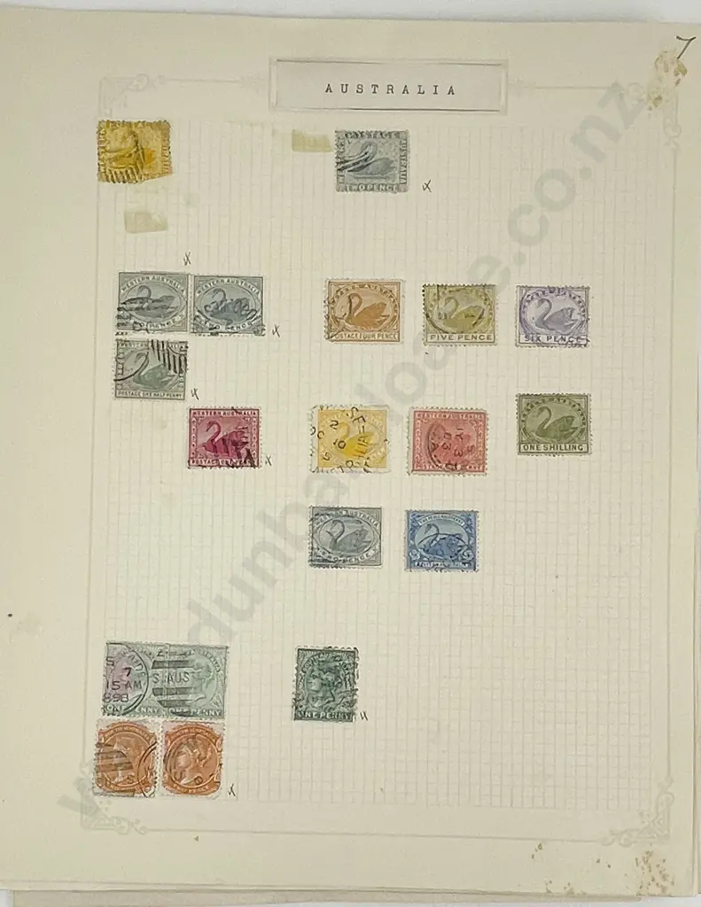 Australia 14 Album Sheets Mainly Queen Victoria Stamps Image 1++