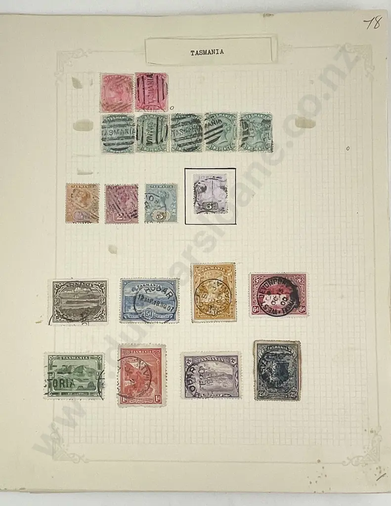Australia 14 Album Sheets Mainly Queen Victoria Stamps Image 1++