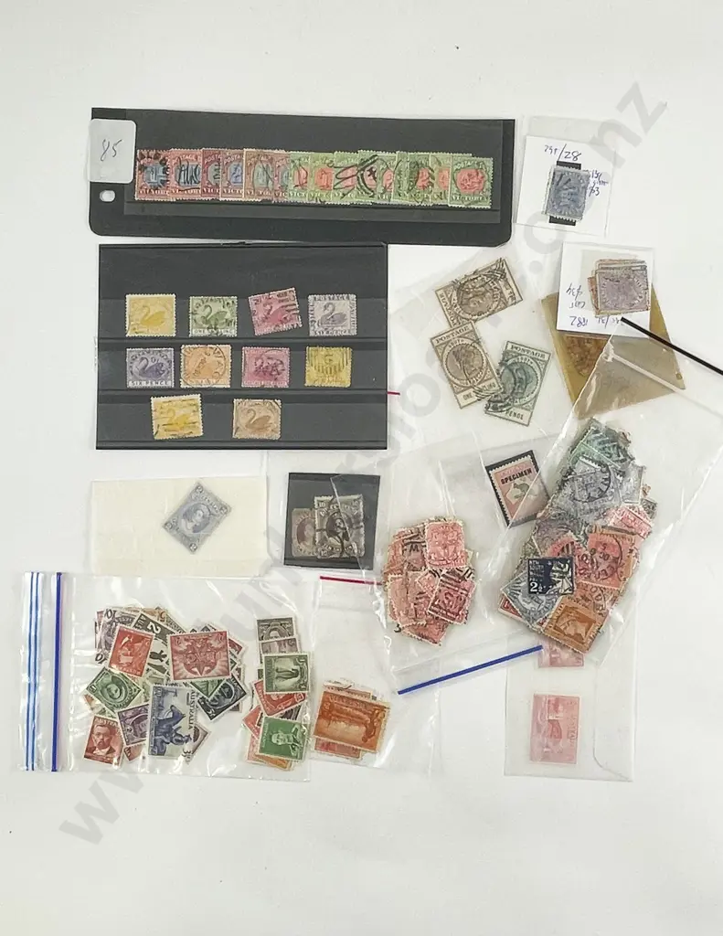 Australia Early Queen Victoria and Other Semi-Sorted Loose Stamps Image 1++