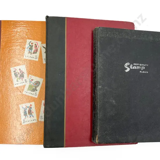 Three Vintage Stock Book Albums Indonesia Stamps