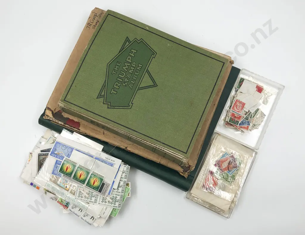 Vintage Album Mainly NZ Pre-Decimal Stamps Image 1++
