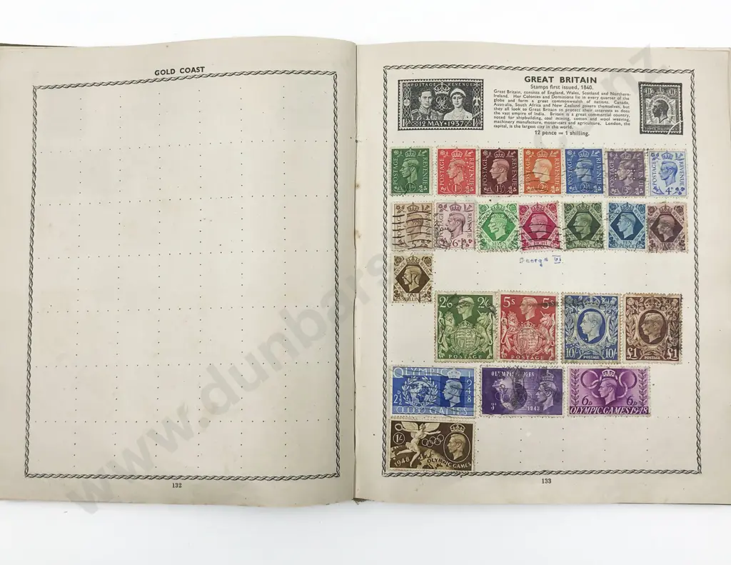 Vintage Album Mainly NZ Pre-Decimal Stamps Image 1++