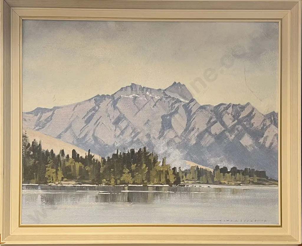 Allan D. Cooke - Lake Wakatipu Together With A. Atkinson Oil Image 1++