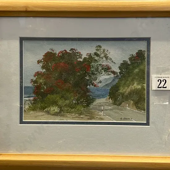 Rina Swift - Pohutakawa Together With Two Douglas Carpenter Watercolors