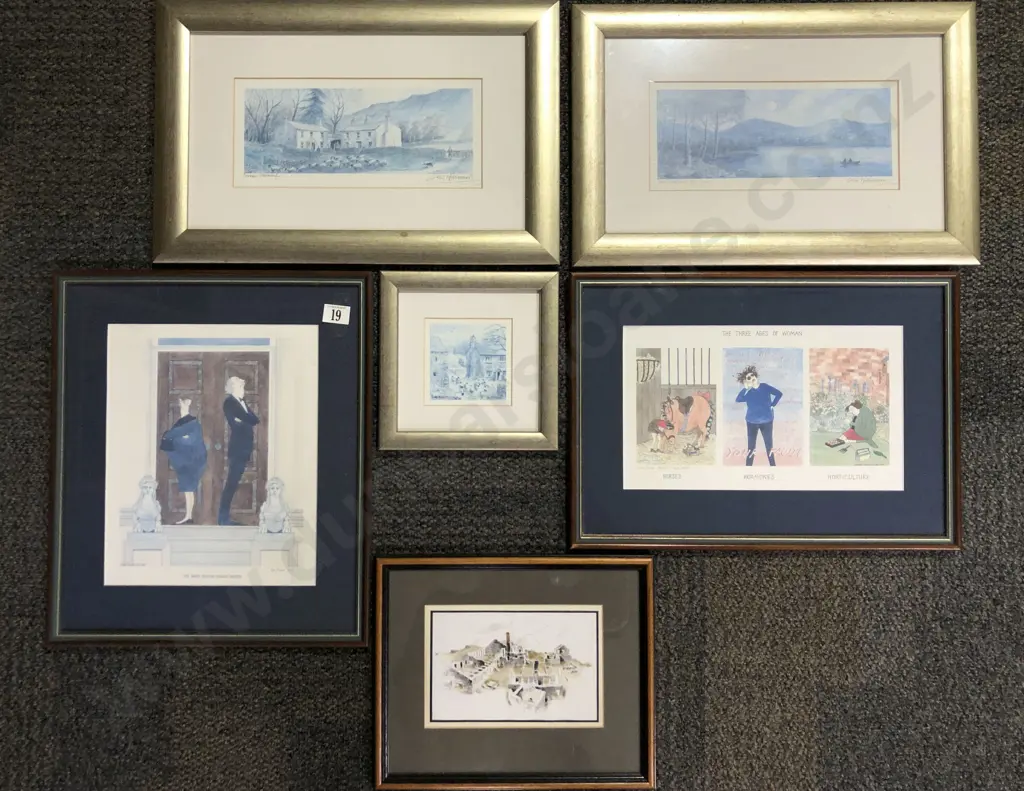 Six Assorted Framed Prints Image 1++
