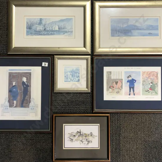 Six Assorted Framed Prints