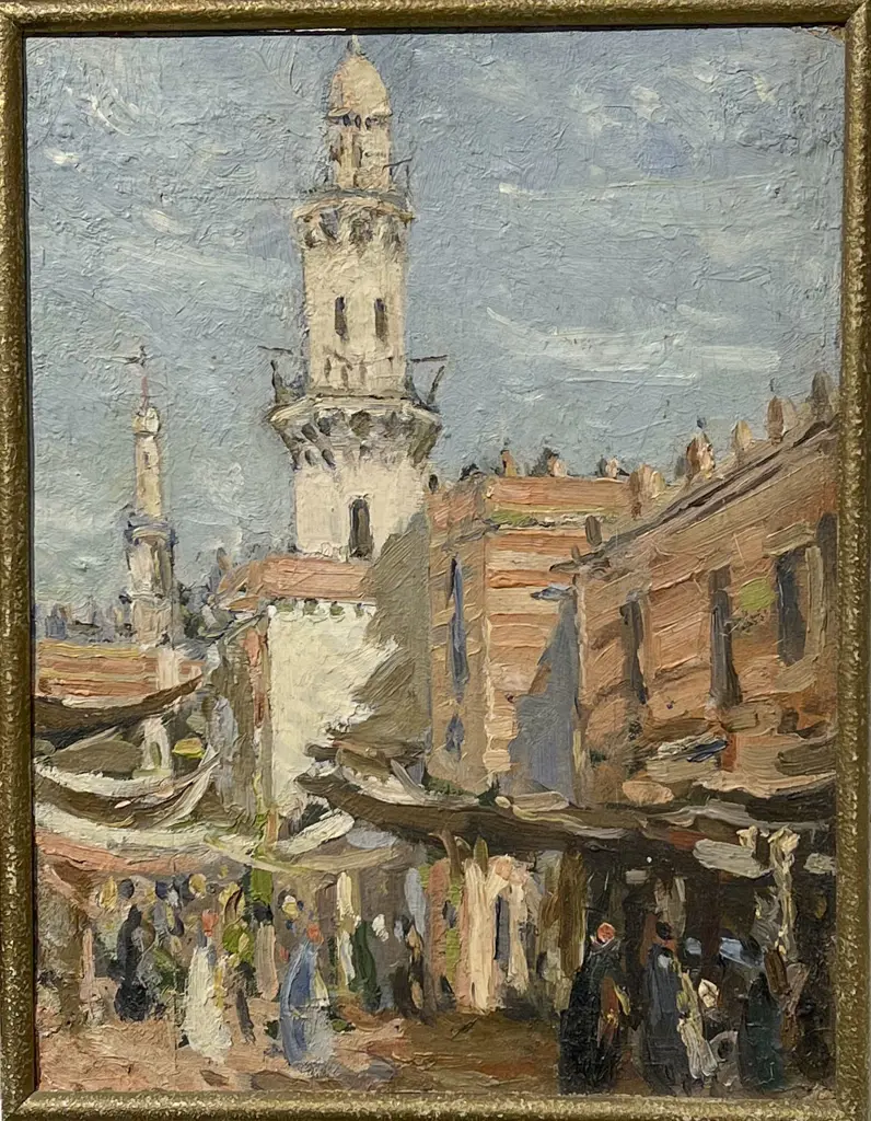 Unsigned in the Style of John Weeks - Market Scene Image 1++