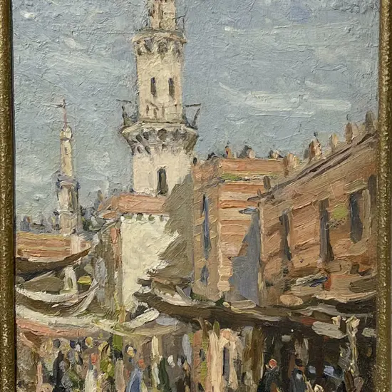 Unsigned in the Style of John Weeks - Market Scene