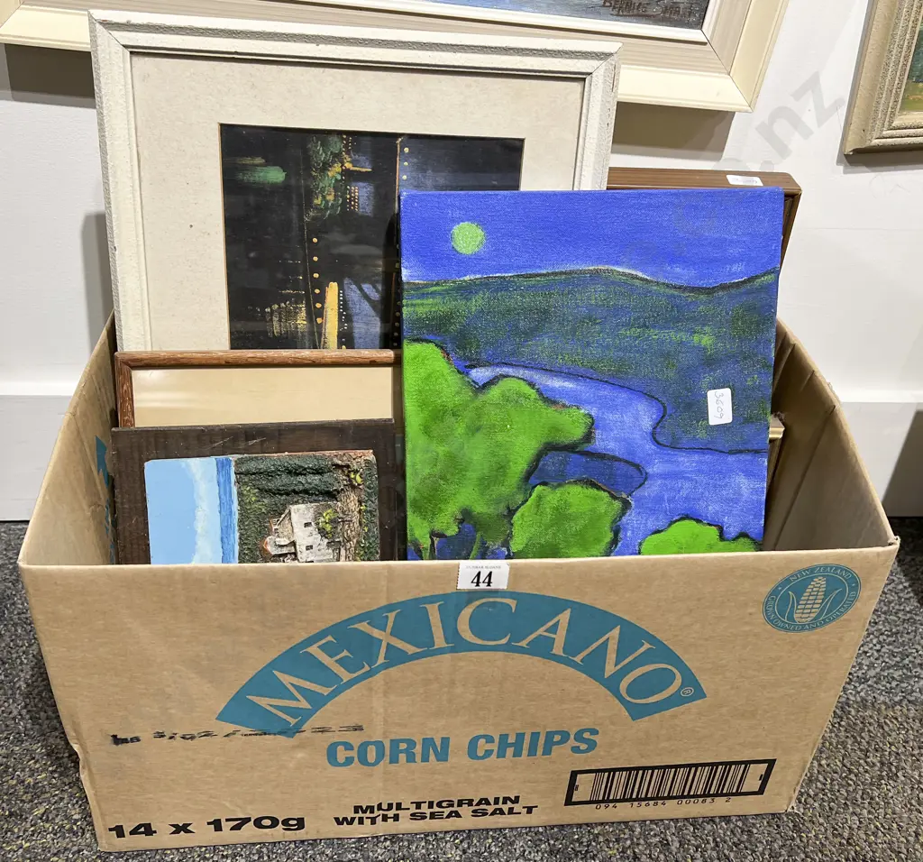 Box of Assorted Prints and Originals Image 1++