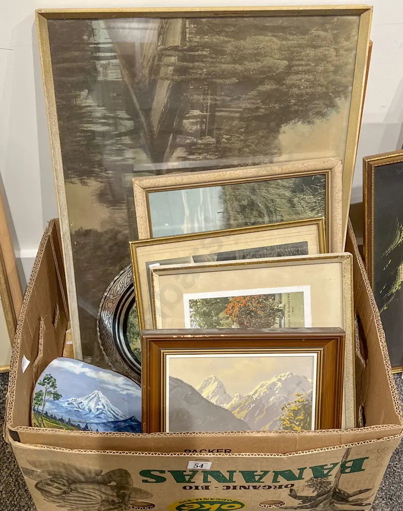 Box of Assorted Originals and Photographic Prints Image 1++