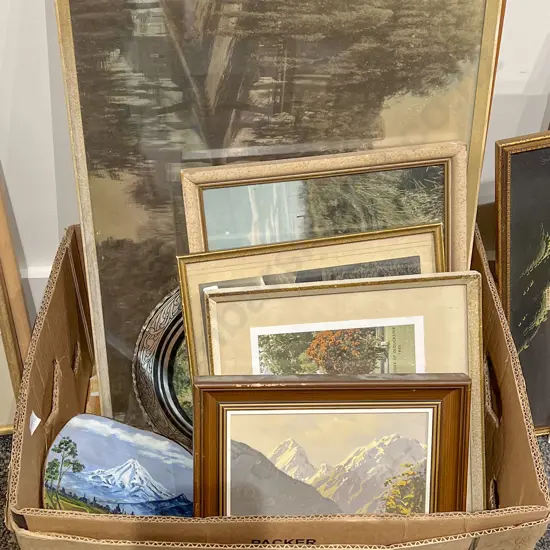 Box of Assorted Originals and Photographic Prints