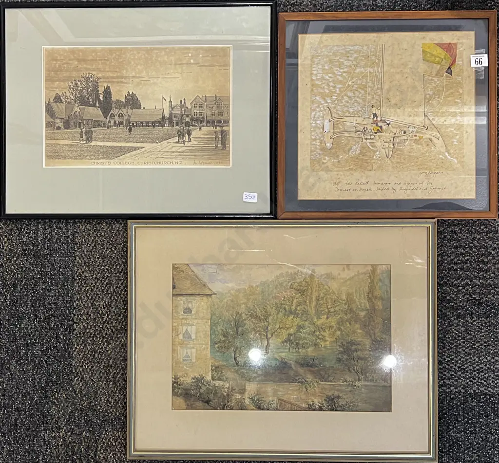 Four Assorted Framed Works Image 1++