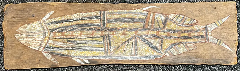 Aboriginal Work on Bark Image 1++