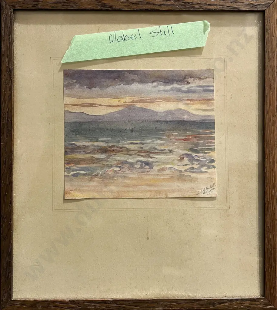 Two Watercolor Seascapes by Mabel Still and Joan Lindsay Image 1++