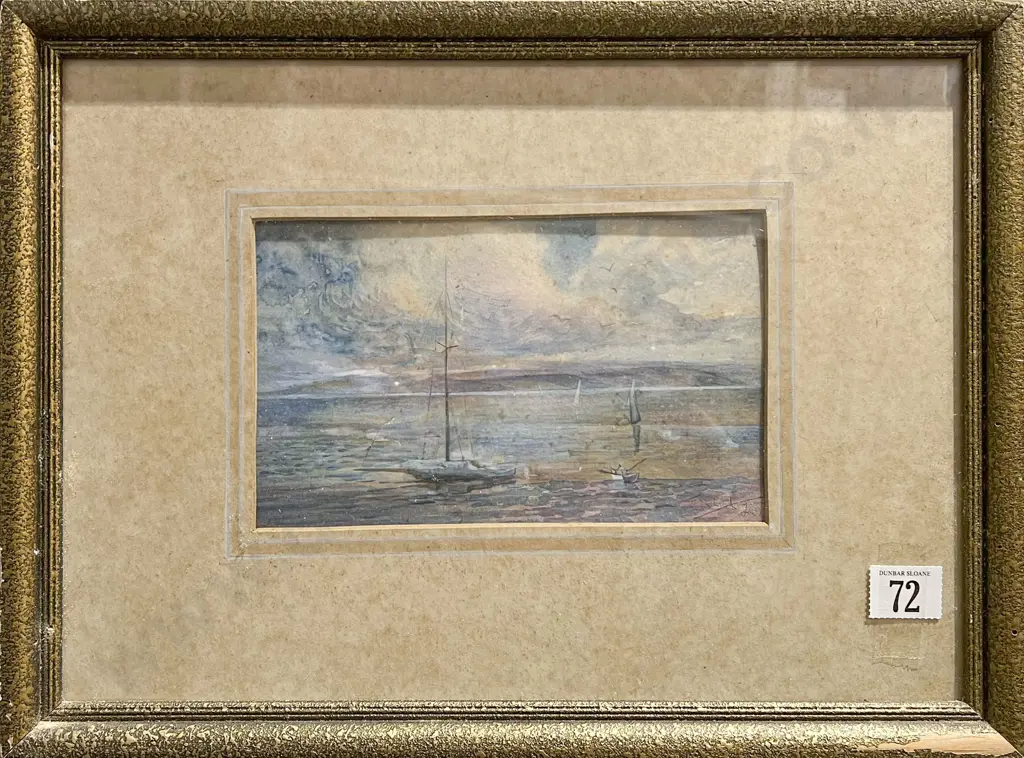 Two Watercolor Seascapes by Mabel Still and Joan Lindsay Image 1++