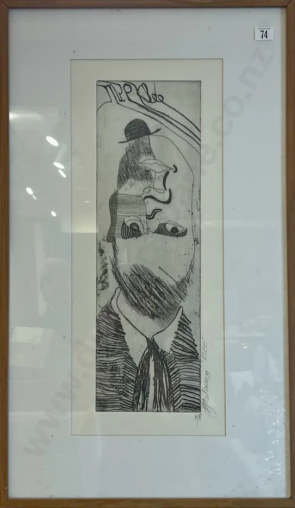 "Klee" Artist Proof Abstract Dry Point Etching Signed 'Waterman" Image 1++