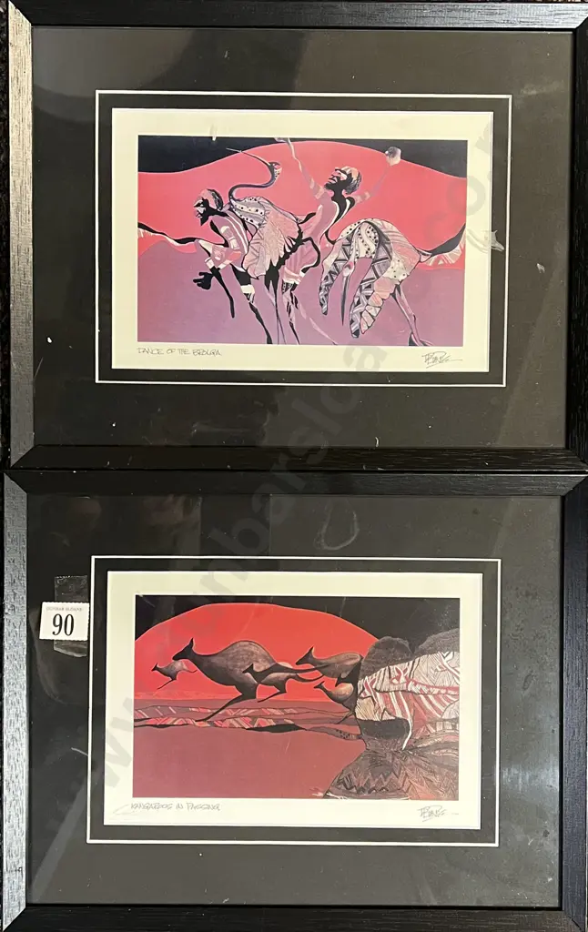 Pair of Danny Burns Aboriginal Prints Image 1++