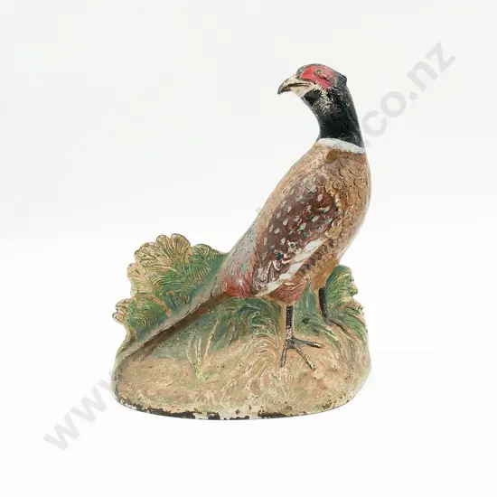 Vintage Wrought Metal Pheasant Form Door Stop