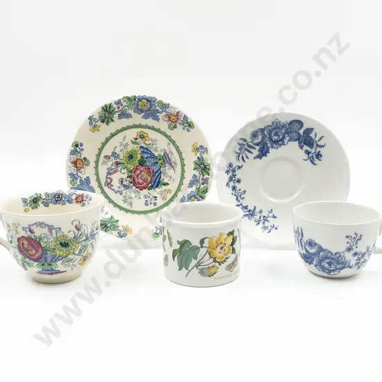Three Masons Cups and Saucers And Other China