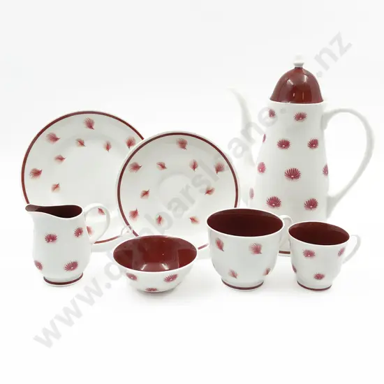 Susie Cooper "One O-Clocks" Pattern Part Tea and Coffee Set