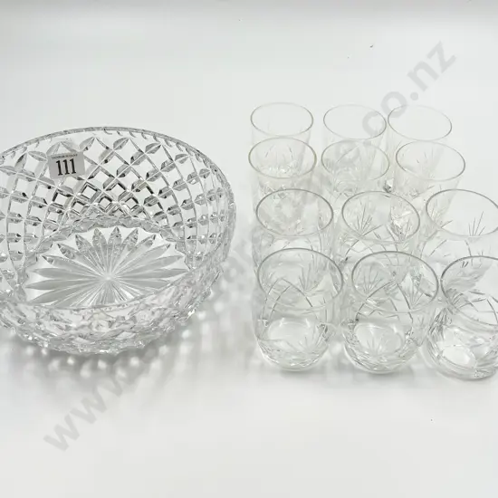 Crystal Bowl and Assorted Glasses