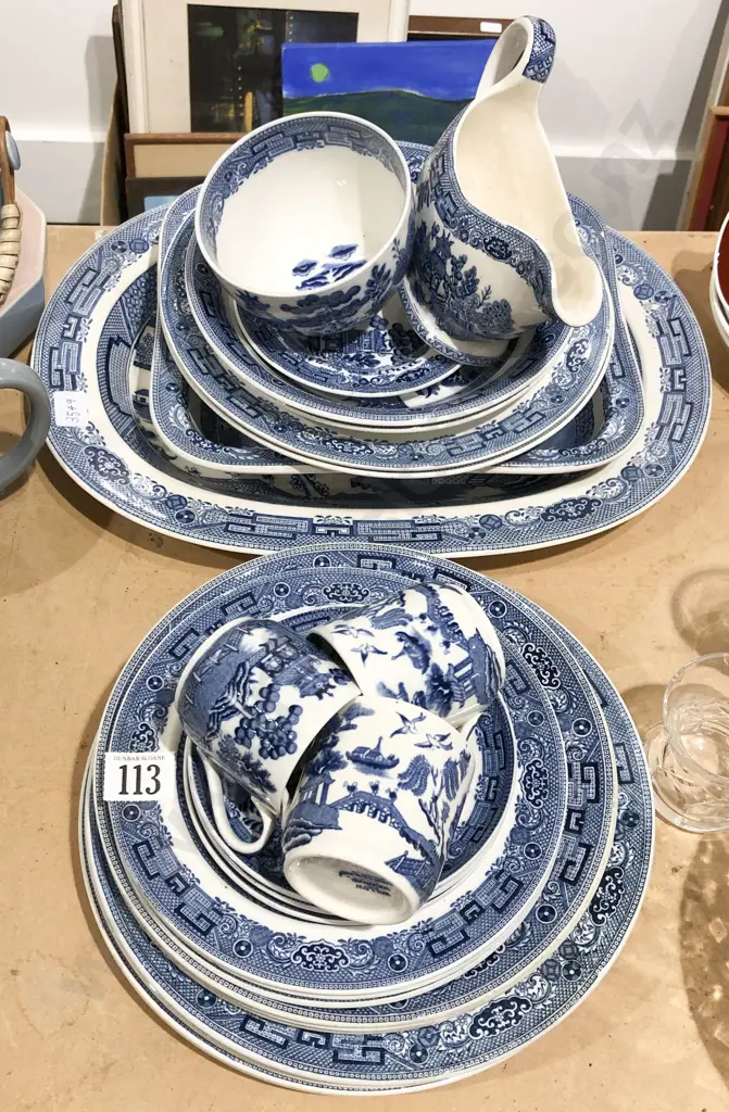 Quantity of Assorted Blue & White China Incl. Ashet Image 1++