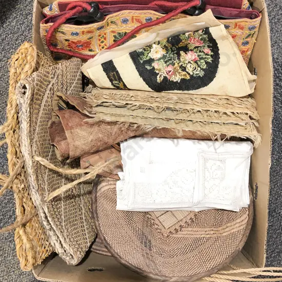 Box of Assorted Woven Bags Etc.
