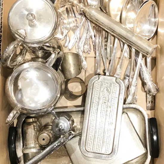 Box of Assorted S/P Incl. Cutlery