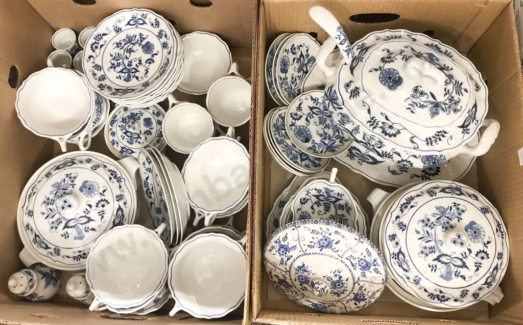 Two Boxes of Assorted Blue Danube Dinner China Image 1++