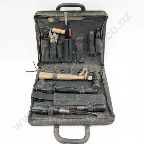Quantity of Assorted Vintage Workman's Tools in Case