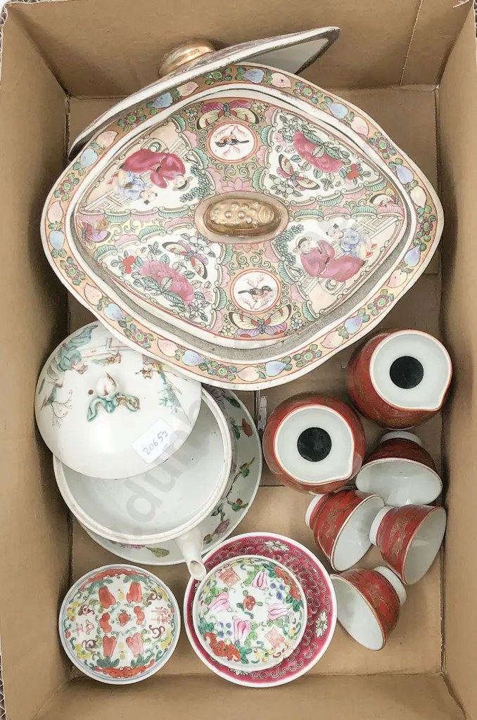 Quantity of Assorted China Incl. Pair of Cantonese Tureens Image 1++
