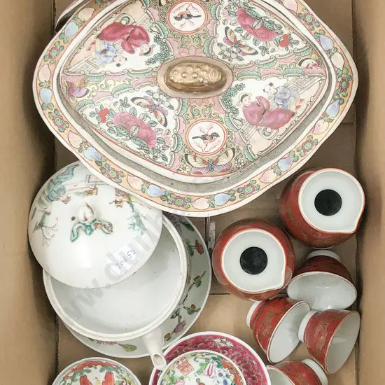 Quantity of Assorted China Incl. Pair of Cantonese Tureens