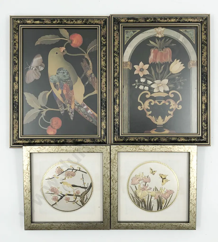 Four Assorted Decorative Framed Works Image 1++