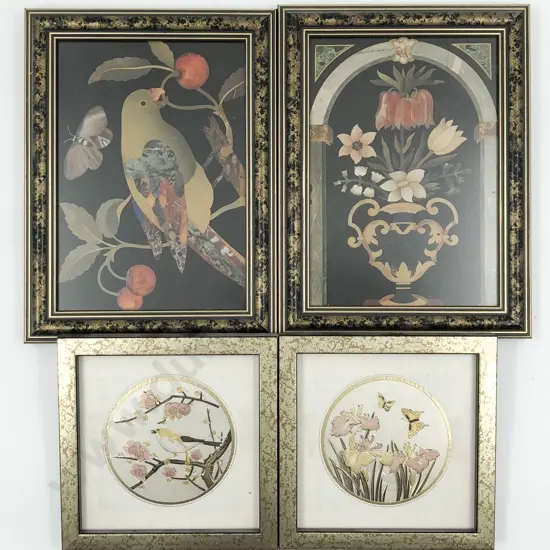 Four Assorted Decorative Framed Works