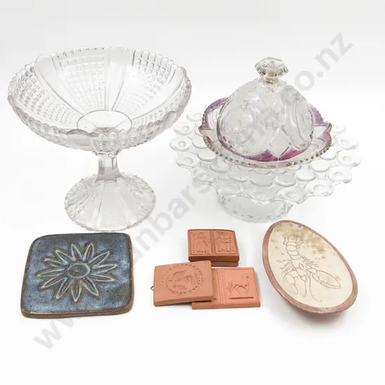 Quantity of Assorted Pressed Glass and Pottery
