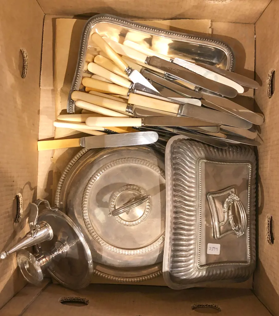 Box of Assorted S/P Incl. Terrines and Cutlery Image 1++